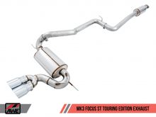 AWE Cat-back Exhaust System Touring Edition Resonated with Diamond Black Tips Focus ST 2013+