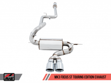 AWE Cat-back Exhaust System Touring Edition Resonated with Diamond Black Tips Focus ST 2013+
