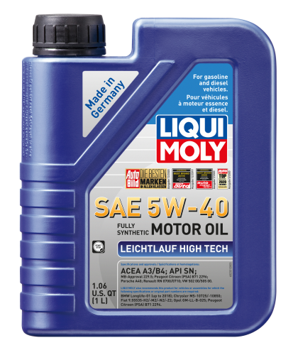 LIQUI MOLY Leichtlauf High Tech Fully Synthetic Motor Oil SAE 5W-40 1L