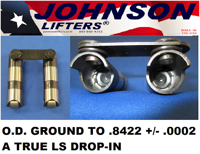 Johnson Lifter Set 2116 LSR Slow Leak Down Race-Style Lifters for All LS Engines