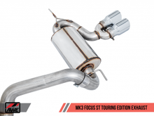 AWE Cat-back Exhaust System Touring Edition Resonated with Diamond Black Tips Focus ST 2013+